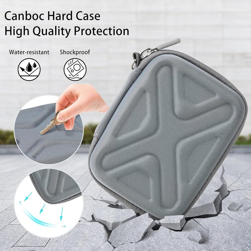 BLK8IGHT Digital Camera Case for AbergBest 21 Mega Pixels 2.7" LCD Rechargeable HD/Kodak Pixpro/Canon PowerShot ELPH 180/190/Sony DSCW800/DSCW830 Cameras, Travel Carrying Protective Case for Camera- Grey - Image 5